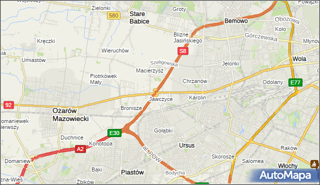 mapa Mory gmina Ożarów Mazowiecki, Mory gmina Ożarów Mazowiecki na mapie Targeo