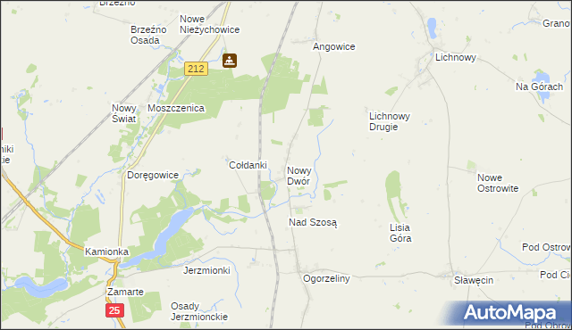 mapa Nowy Dwór gmina Chojnice, Nowy Dwór gmina Chojnice na mapie Targeo