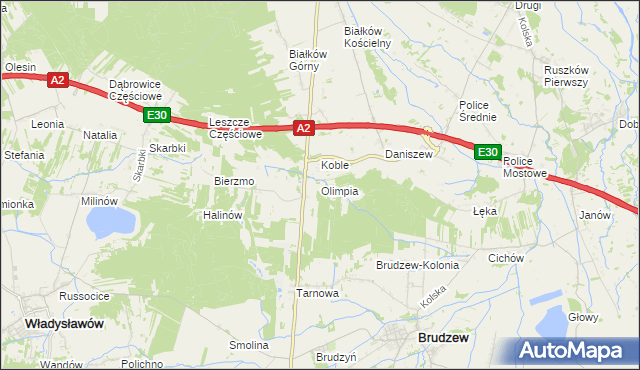 mapa Olimpia, Olimpia na mapie Targeo