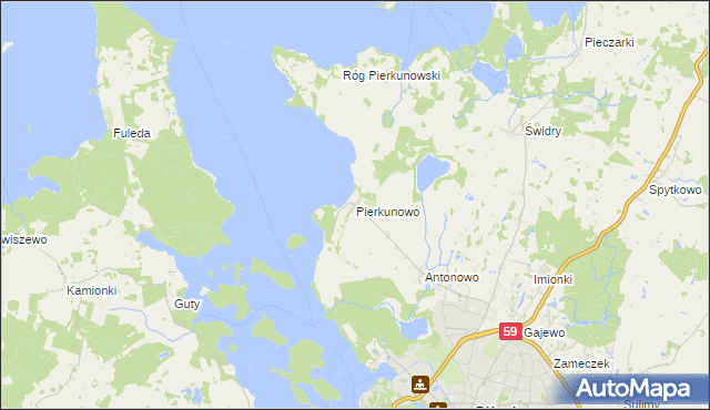 mapa Pierkunowo, Pierkunowo na mapie Targeo