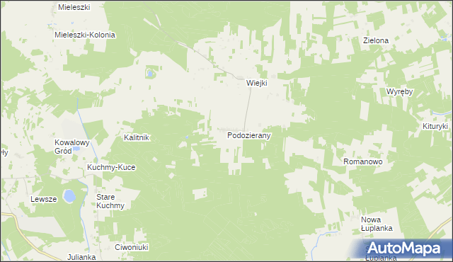 mapa Podozierany, Podozierany na mapie Targeo