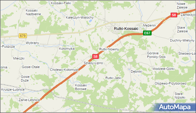 mapa Rutki-Tartak Nowy, Rutki-Tartak Nowy na mapie Targeo