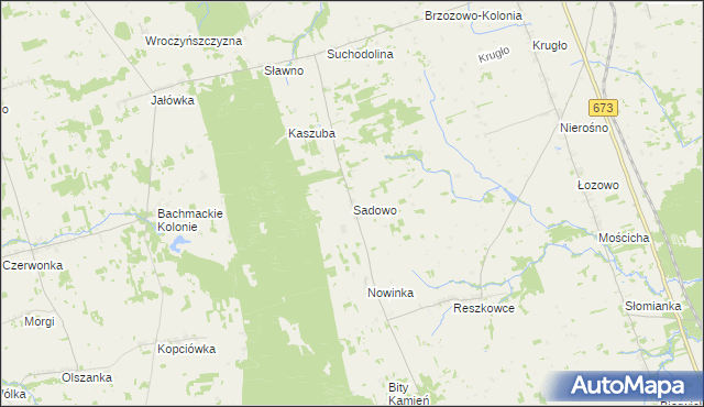 mapa Sadowo gmina Dąbrowa Białostocka, Sadowo gmina Dąbrowa Białostocka na mapie Targeo