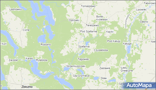 mapa Szafarnia gmina Kurzętnik, Szafarnia gmina Kurzętnik na mapie Targeo