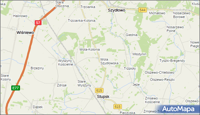 mapa Wola Szydłowska, Wola Szydłowska na mapie Targeo