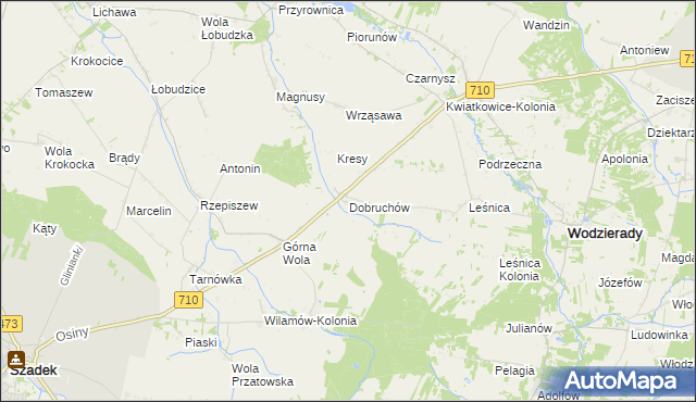 mapa Dobruchów, Dobruchów na mapie Targeo