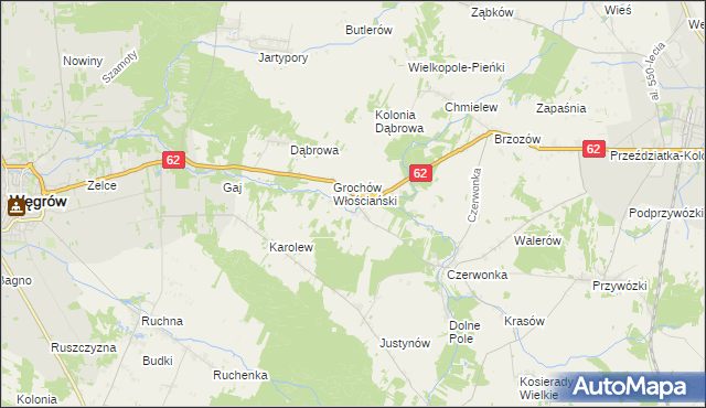 mapa Grochów Szlachecki, Grochów Szlachecki na mapie Targeo