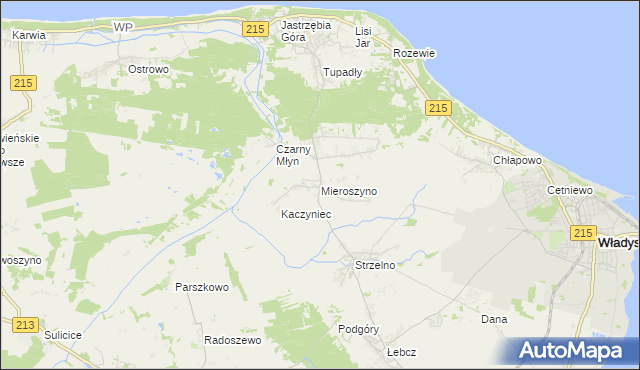 mapa Mieroszyno, Mieroszyno na mapie Targeo