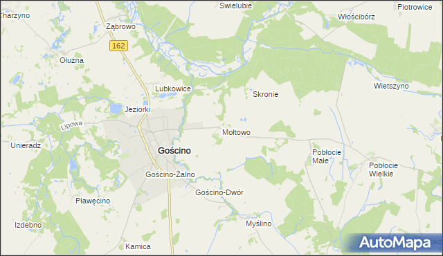 mapa Mołtowo, Mołtowo na mapie Targeo