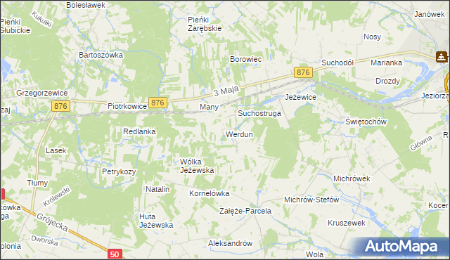 mapa Werdun, Werdun na mapie Targeo