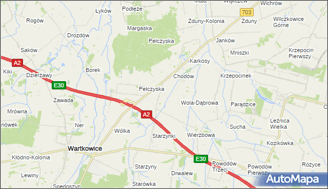 mapa Wola Niedźwiedzia, Wola Niedźwiedzia na mapie Targeo