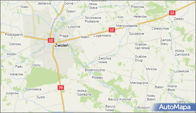 mapa Zielonka Nowa, Zielonka Nowa na mapie Targeo