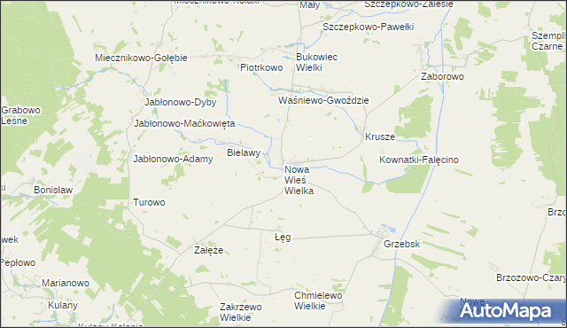 mapa Nowa Wieś Wielka gmina Janowiec Kościelny, Nowa Wieś Wielka gmina Janowiec Kościelny na mapie Targeo