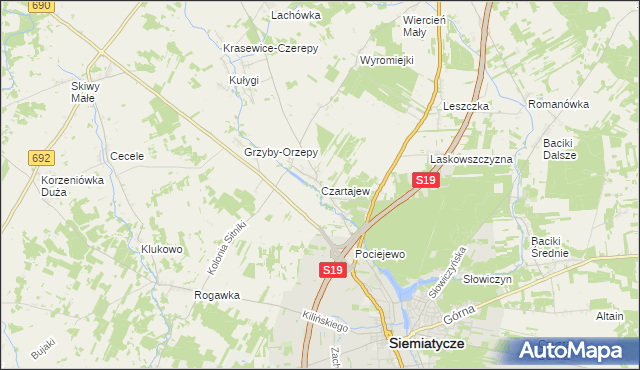 mapa Czartajew, Czartajew na mapie Targeo