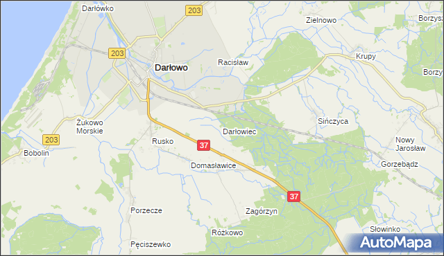 mapa Darłowiec, Darłowiec na mapie Targeo
