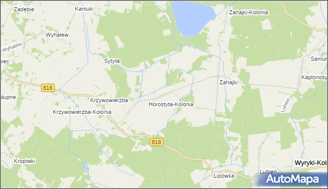 mapa Horostyta, Horostyta na mapie Targeo