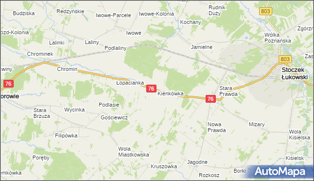 mapa Kienkówka, Kienkówka na mapie Targeo