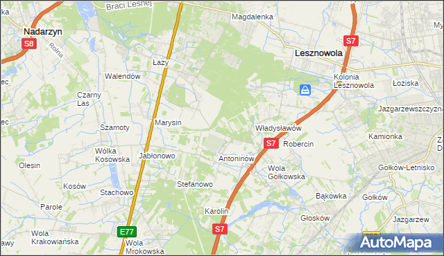 mapa Kuleszówka, Kuleszówka na mapie Targeo