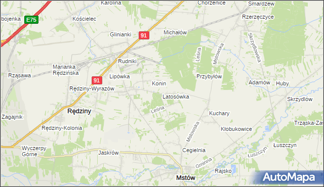 mapa Latosówka, Latosówka na mapie Targeo