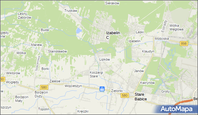 mapa Lipków, Lipków na mapie Targeo