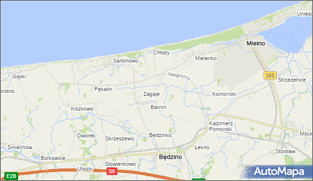mapa Niegoszcz, Niegoszcz na mapie Targeo