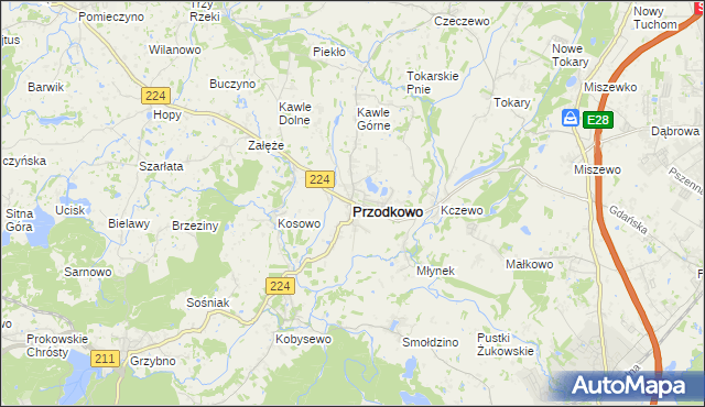 mapa Przodkowo, Przodkowo na mapie Targeo
