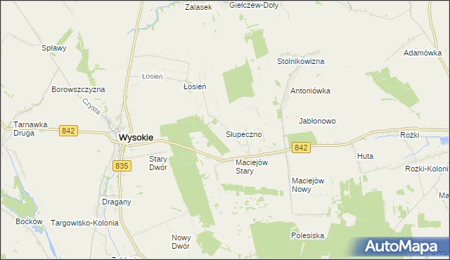 mapa Słupeczno, Słupeczno na mapie Targeo