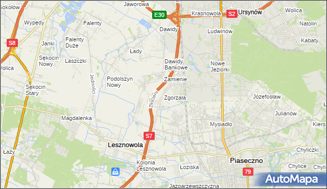mapa Zgorzała, Zgorzała na mapie Targeo
