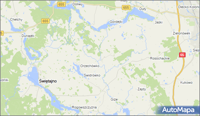 mapa Giże gmina Olecko, Giże gmina Olecko na mapie Targeo