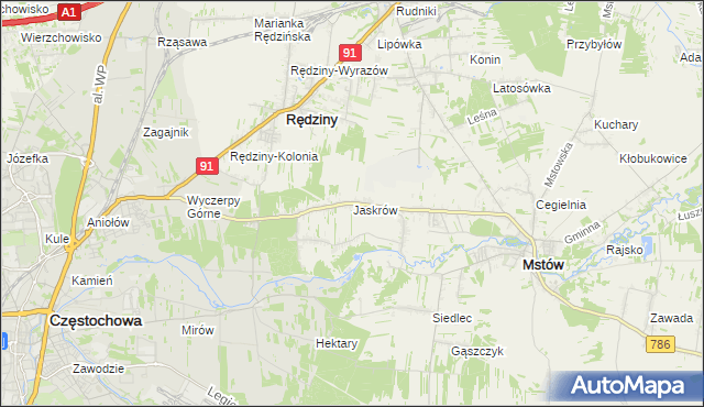 mapa Jaskrów, Jaskrów na mapie Targeo