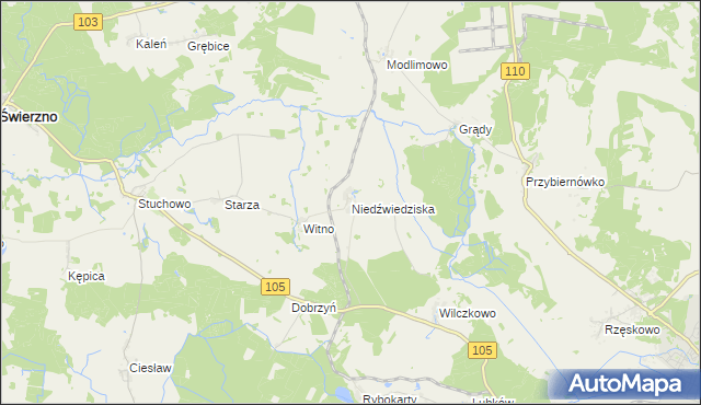 mapa Niedźwiedziska, Niedźwiedziska na mapie Targeo