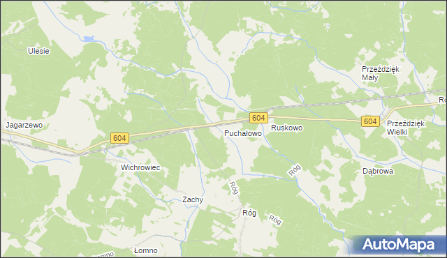 mapa Puchałowo, Puchałowo na mapie Targeo