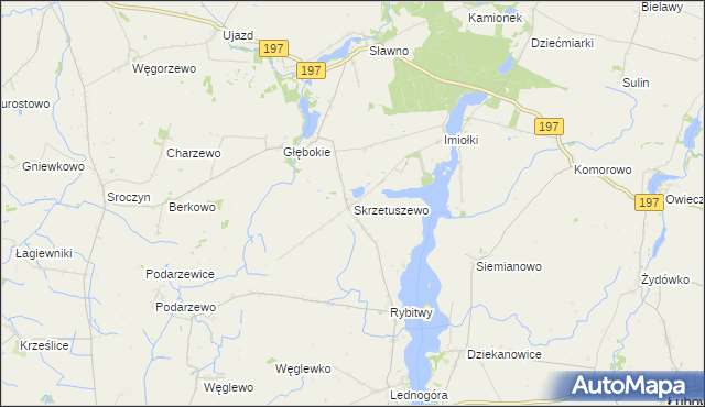 mapa Skrzetuszewo, Skrzetuszewo na mapie Targeo