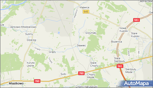 mapa Sławiec, Sławiec na mapie Targeo