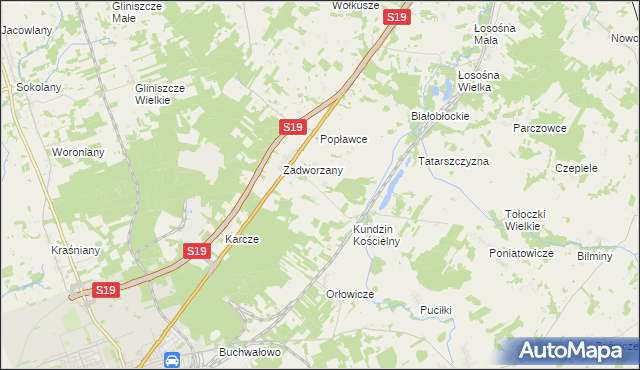 mapa Kundzin, Kundzin na mapie Targeo