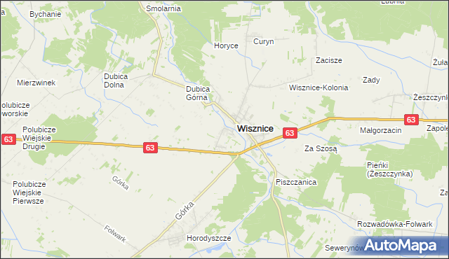 mapa Wygoda gmina Wisznice, Wygoda gmina Wisznice na mapie Targeo