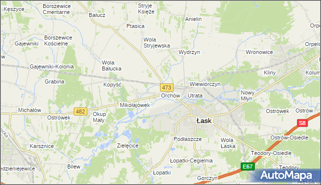 mapa Orchów, Orchów na mapie Targeo