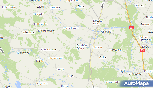 mapa Drochów Górny, Drochów Górny na mapie Targeo