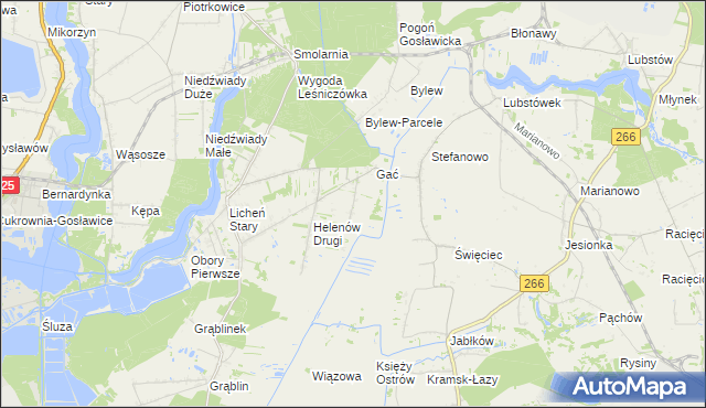 mapa Helenów Pierwszy gmina Kramsk, Helenów Pierwszy gmina Kramsk na mapie Targeo