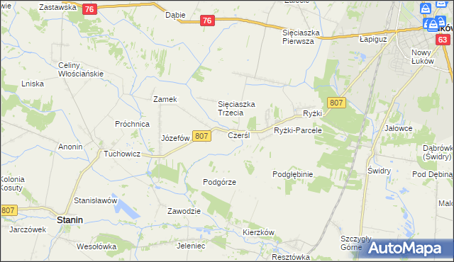 mapa Czerśl, Czerśl na mapie Targeo