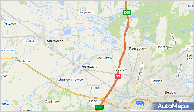 mapa Jakuszów, Jakuszów na mapie Targeo