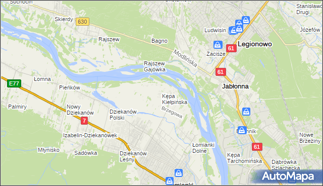 mapa Kępa Kiełpińska, Kępa Kiełpińska na mapie Targeo