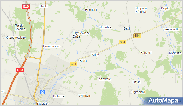 mapa Kotły, Kotły na mapie Targeo