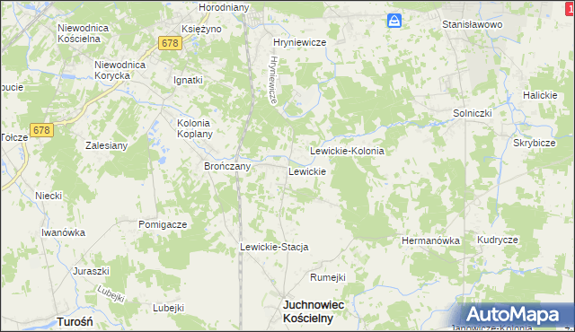 mapa Lewickie, Lewickie na mapie Targeo