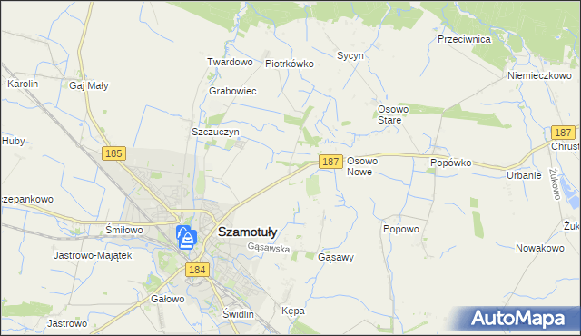 mapa Ludwikowo gmina Szamotuły, Ludwikowo gmina Szamotuły na mapie Targeo