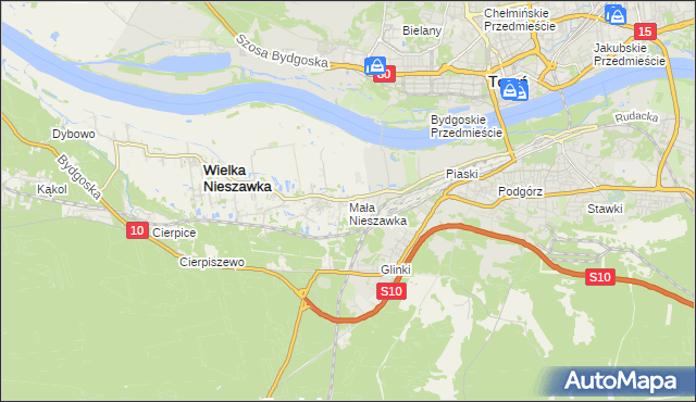 mapa Mała Nieszawka, Mała Nieszawka na mapie Targeo