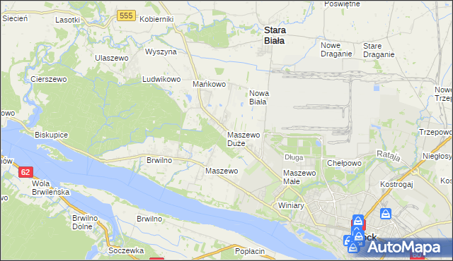 mapa Maszewo Duże, Maszewo Duże na mapie Targeo