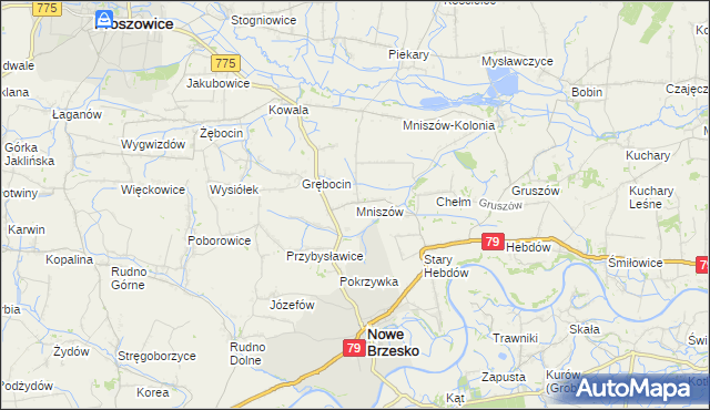 mapa Mniszów, Mniszów na mapie Targeo