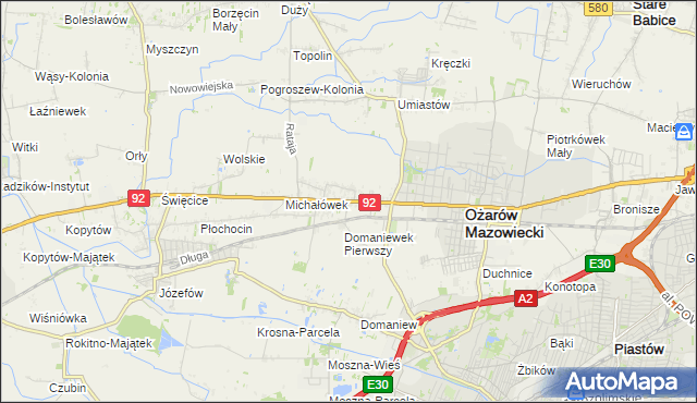 mapa Ołtarzew, Ołtarzew na mapie Targeo