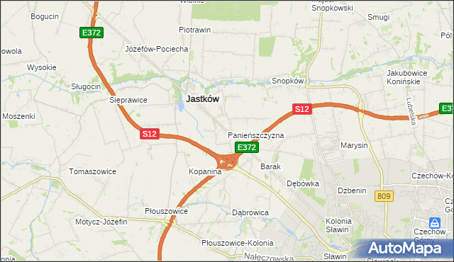 mapa Panieńszczyzna, Panieńszczyzna na mapie Targeo